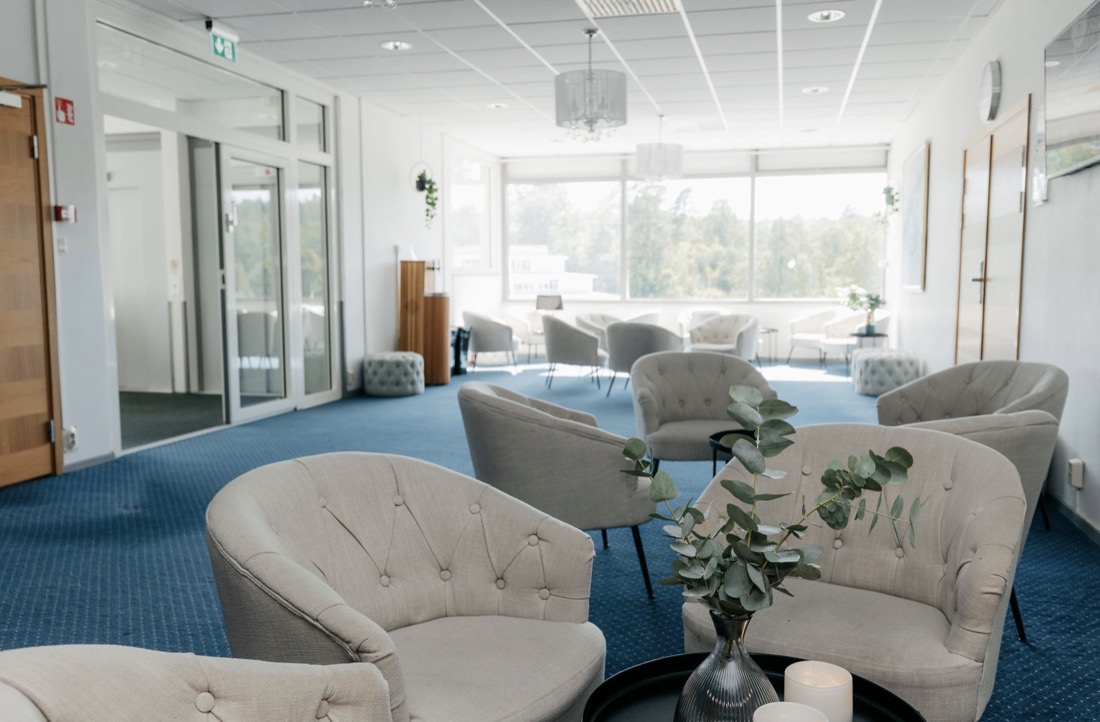Konferenslounge på Ronneby Brunn